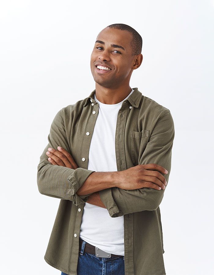 Cotton Jacket & White Shirt